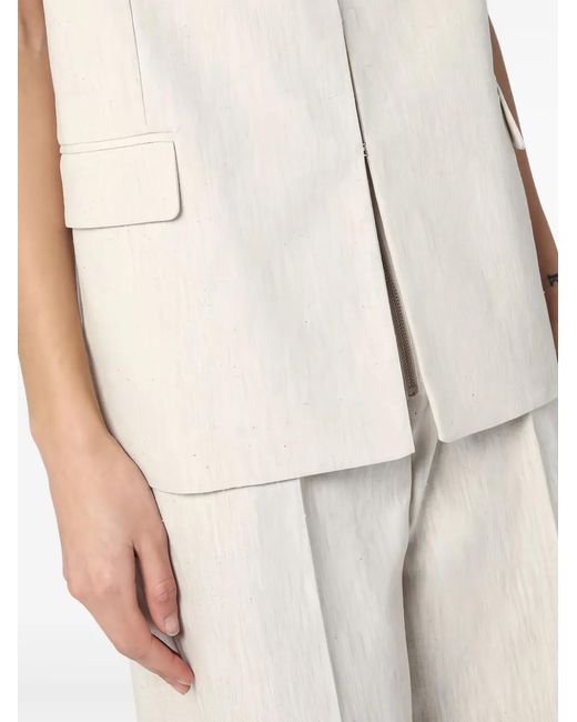 Erika Cavallini Semi Couture White Davide Waistcoat
