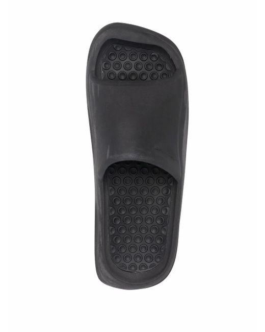 Heron Preston Black Square-Toe Moulded Slides for men