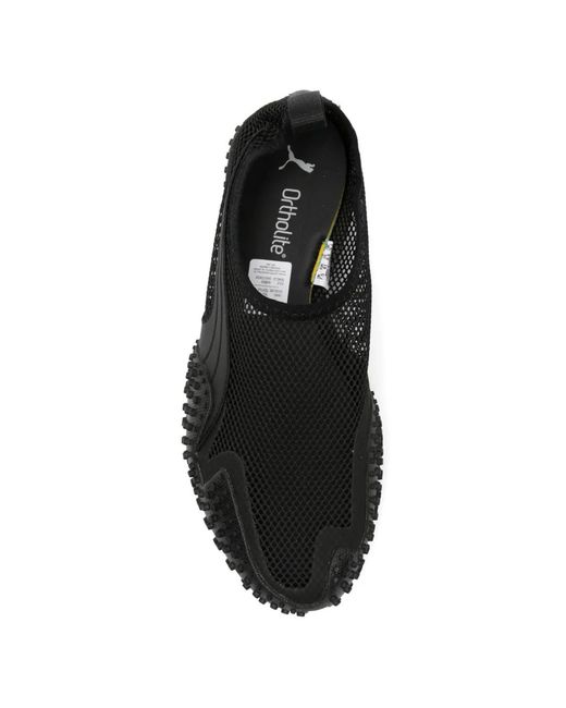 PUMA Black Mostro Flex Round-Toe Sneakers