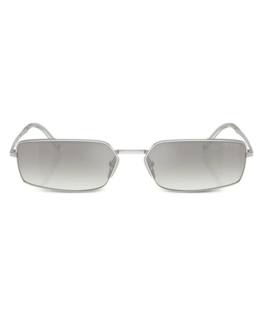 Prada Gray Prada Pr A60S Rectangle Sunglasses