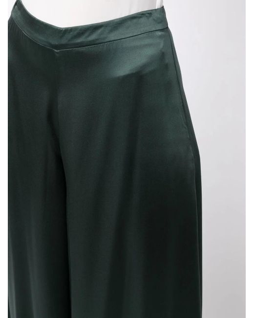 Voz Green Silk Palazzo Pants