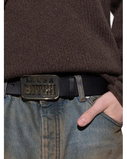 Cinturón Con Hebilla DSquared² de hombre de color White