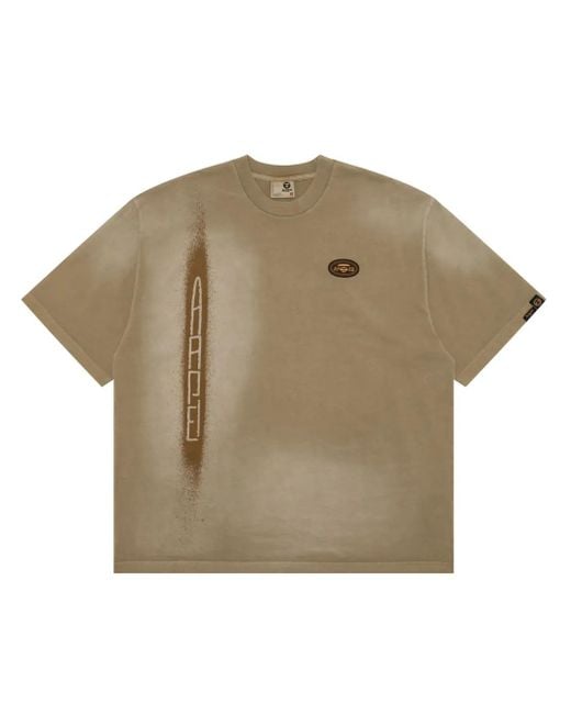 Aape By A Bathing Ape Brown Logo-Print T-Shirt for men