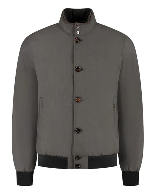 Moorer Gray Janos-Pum Ribbed-Cuff Bomber Jacket for men