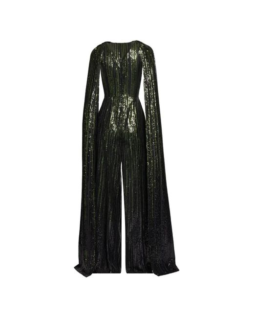 Elie Saab Black Sequin-Embellishment Jumpsuit