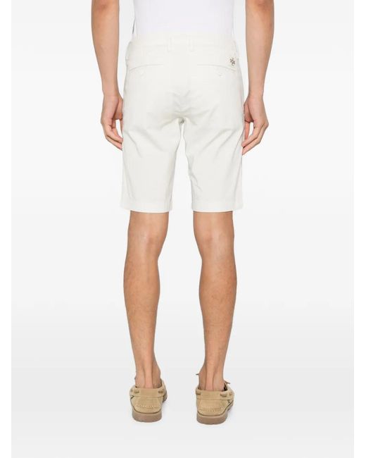 Jacob Cohen White Logo-Plaque Chino Shorts for men