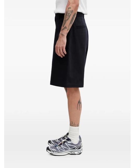 Adererror Black Logo-Patch Shorts