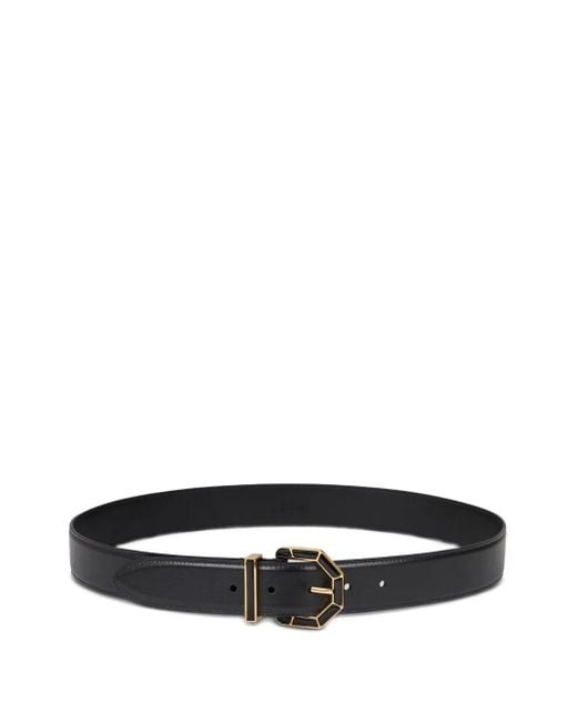 Ceinture En Cuir À Boucle Géométrique Etro en coloris White
