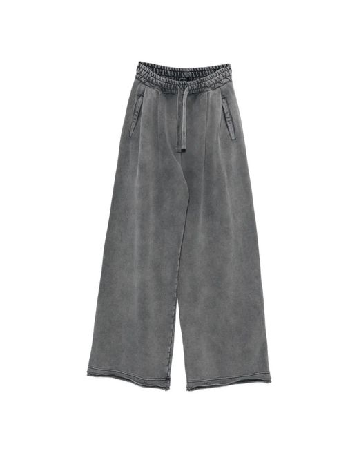 Haikure Gray Faded Wide-Leg Track Pants