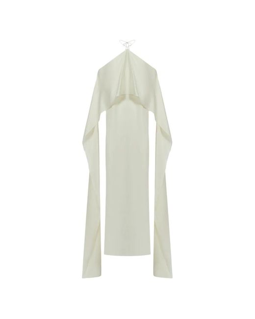Taller Marmo White Nan Halterneck Dress