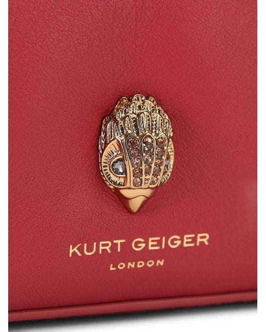Kurt Geiger Red Sloane Crystal-Embellished Crossbody Bag
