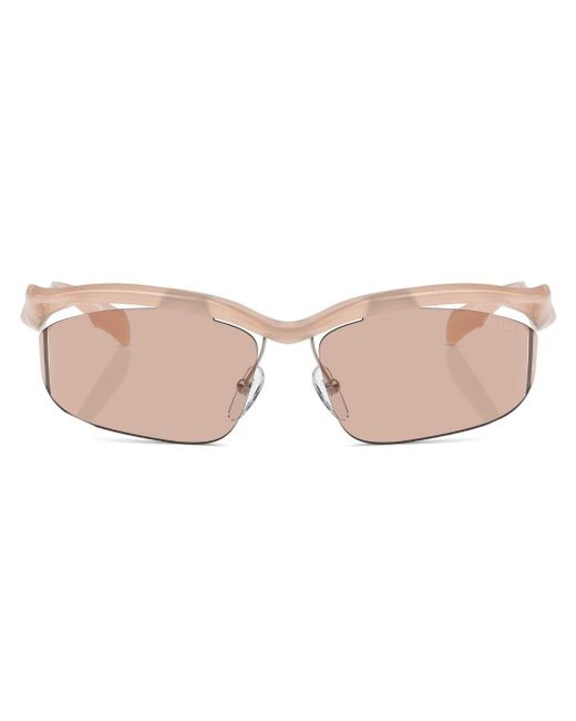 Prada Pink Prada Pr A25s Geometric Frame Sunglasses