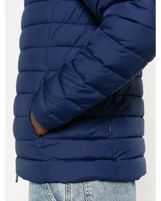 Save The Duck Blue Recycled Polyester Quilted Down Jacket for men