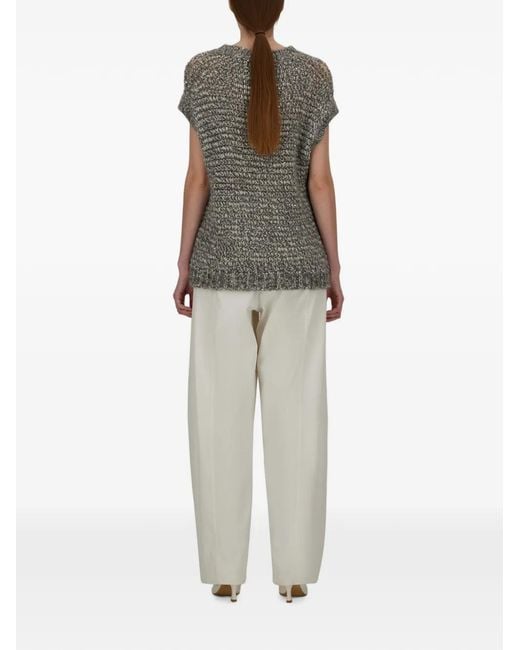 Herno White Twill Trousers