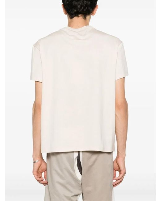 Maison Margiela T-Shirt Met Geborduurd Logo in het Natural voor heren