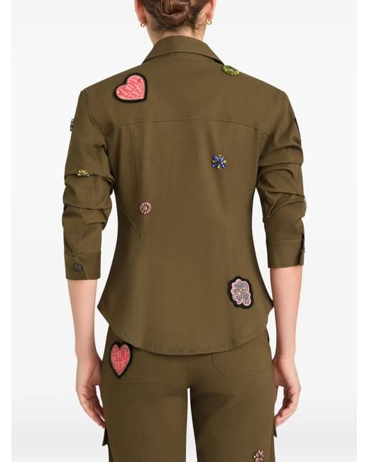 Cinq À Sept Green Love Patches Canyon Jacket