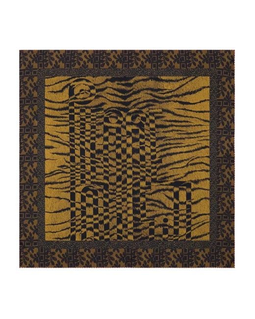 Pierre Louis Mascia Metallic Tiger-Pattern Scarf