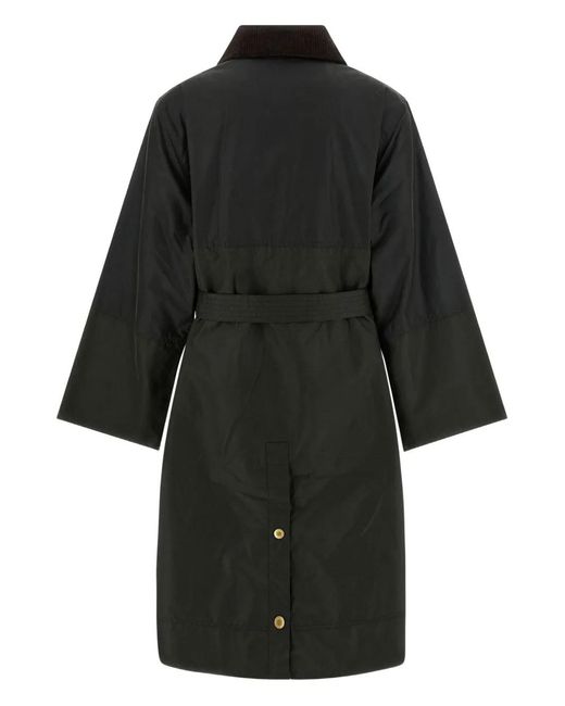 Barbour Black Milda Waxed Trench Coat