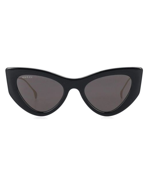 Gucci Brown Double G Cat-eye Sunglasses