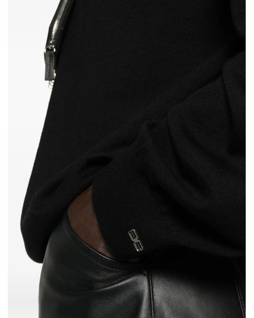 Balenciaga Black Round-Neck Panelled Sweater for men