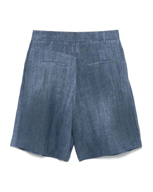 ..,merci Blue Denim-Print Shorts