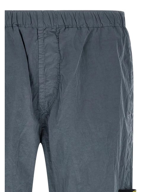 Stone Island Blue Logo-Patch Track Pants for men