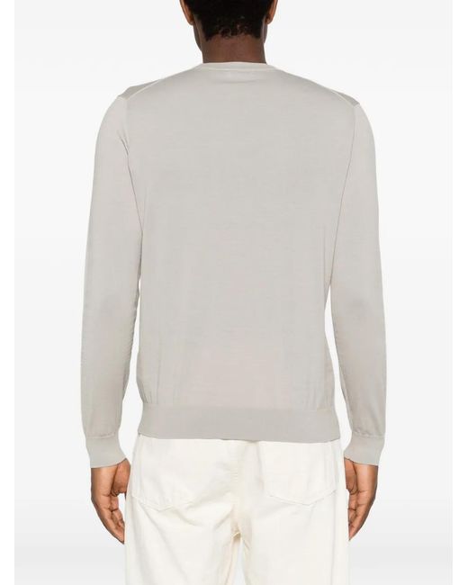 ÉPHÉMÈRE White Long-Sleeve Fine-Knit Sweater for men