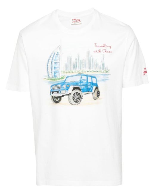 Mc2 Saint Barth Katoenen T-shirt Met Grafische Print in het Blue voor heren