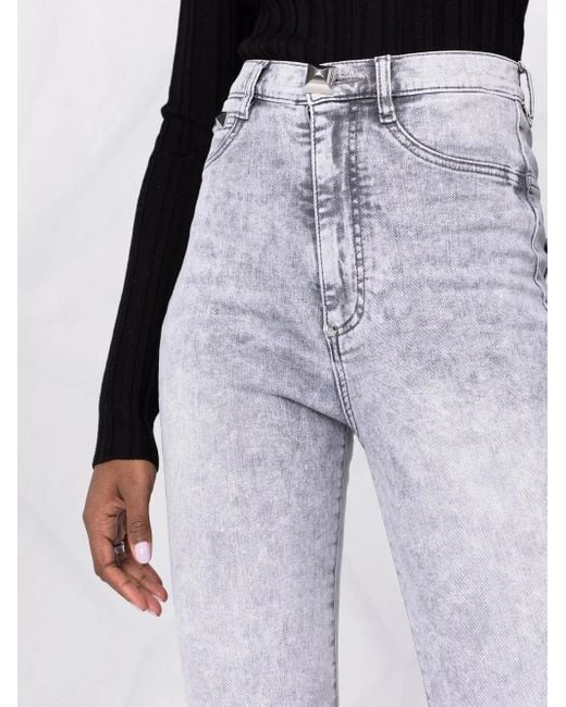 Philipp Plein Gray Super High Waist Jeggings