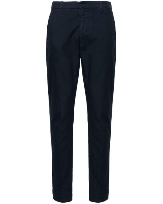 Dondup Blue Gaubert Plaid-check Trousers for men