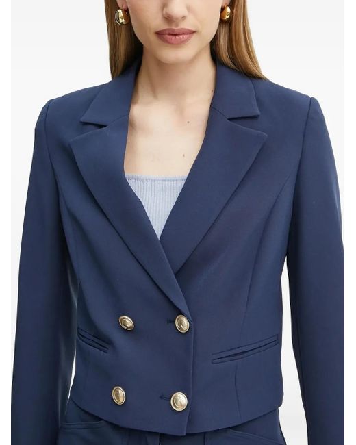 Guess クロップド ダブルジャケット Blue