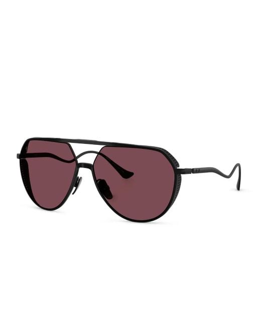 Ferrari Purple Pilot-Frame Sunglasses for men