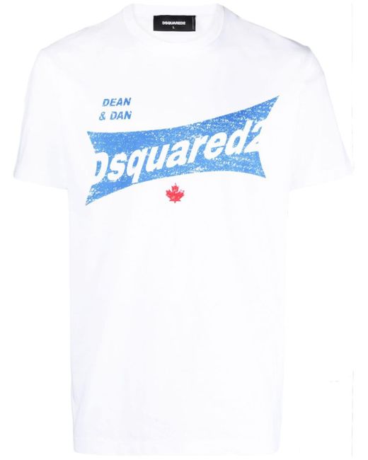 Camiseta con logo estampado DSquared² de hombre de color Blue
