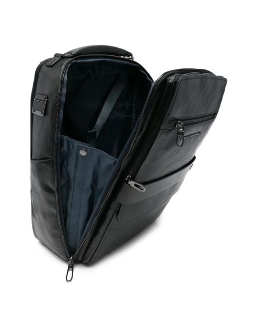 Piquadro Black Sac À Dos Solm En Cuir for men