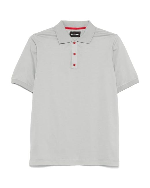 Kiton White Short-Sleeve Polo Shirt for men