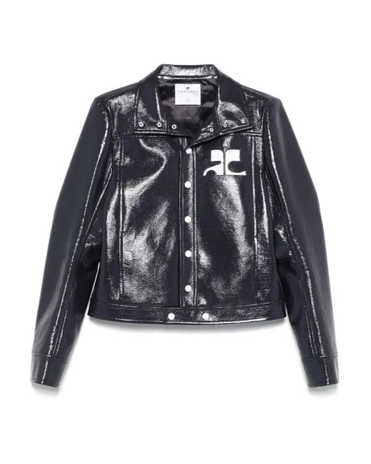 Courreges Reedition Vinyl Jacke in Black für Herren