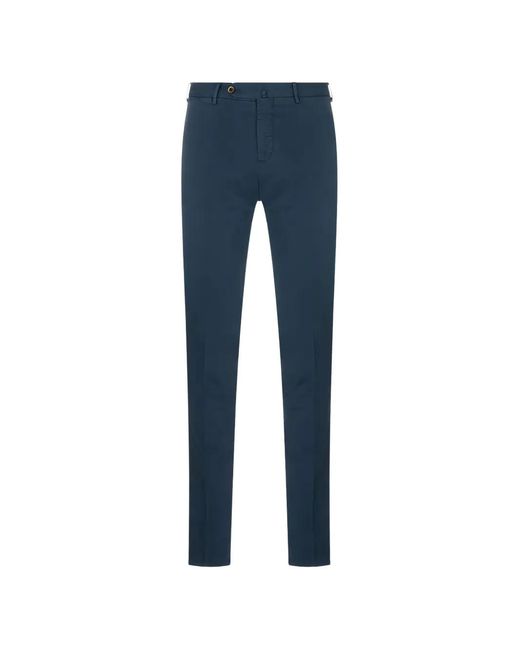 PT Torino Blue Tailored Trousers for men