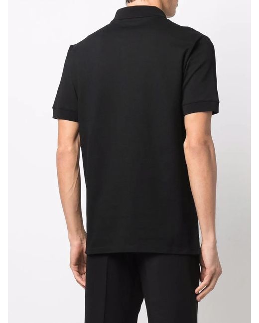 McQueen Black Graffiti Print Polo for men