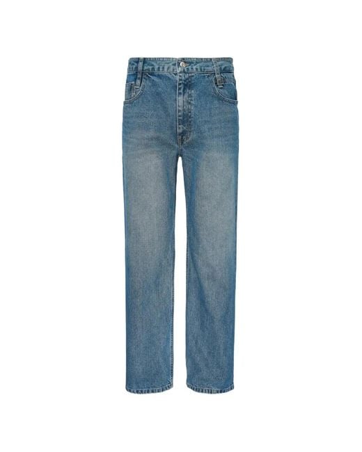 Wooyoungmi Blue Faded-Effect Straight-Leg Jeans for men