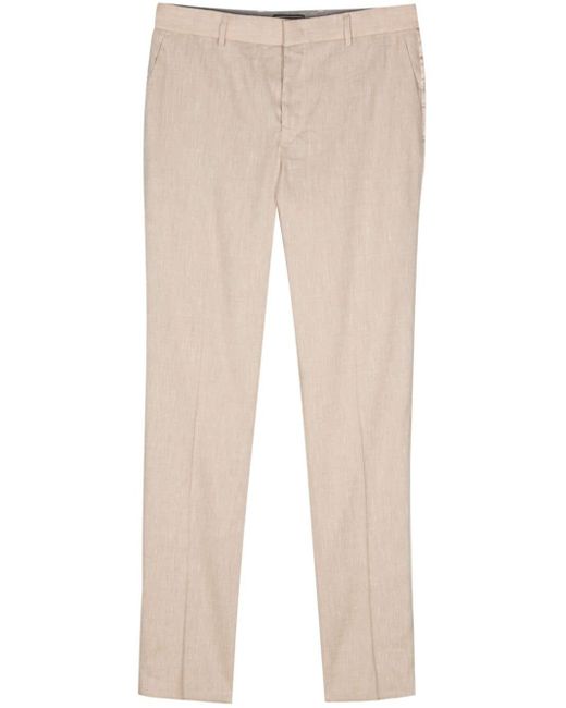 Peserico Natural Mélange-effect Straight Trousers for men