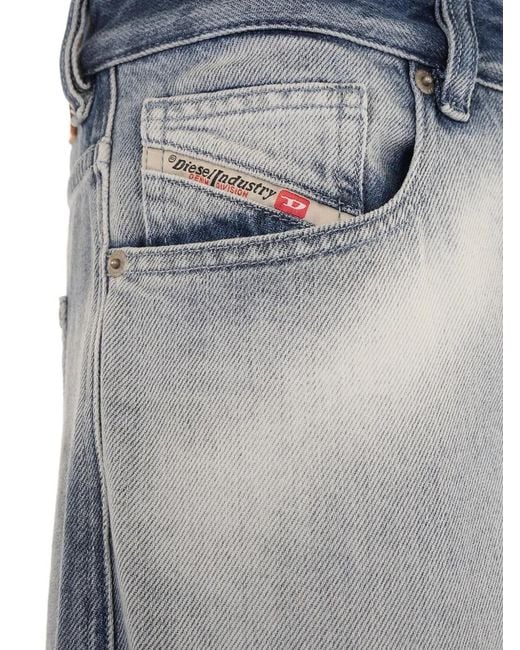 DIESEL Gray Wide-Leg Jeans