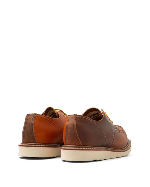 Red Wing Brown Panelled Oxford Shoes for men