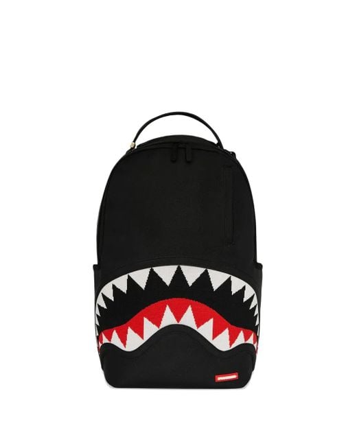 Sprayground Knit Commander Rucksack mit Haifischmund in Black für Herren