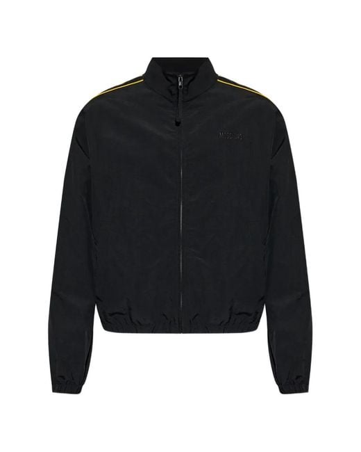 Moschino Black Stand-Up Collar Jacket for men