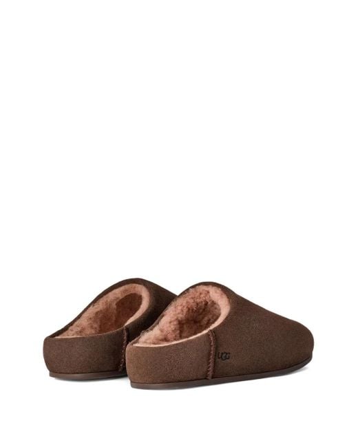 Ugg Brown Elea Suede Leather Mules