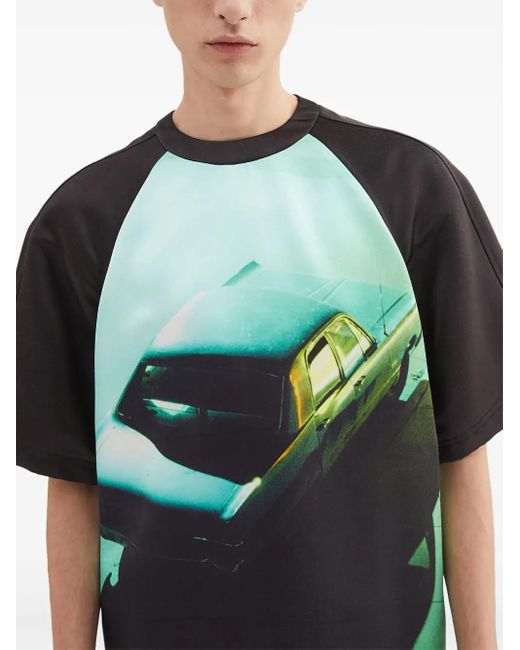 メンズ Jil Sander プリント Tシャツ Green