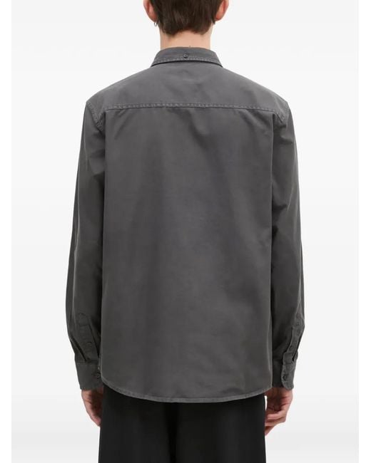 Carhartt Gray L/S Bolton Long-Sleeve Shirt for men