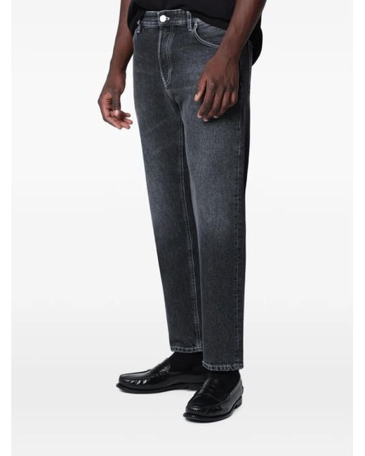 PT Torino Blue Logo-Patch Washed Jeans for men