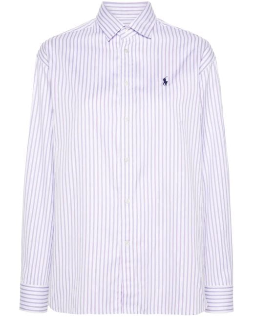 Polo Ralph Lauren White Striped Cotton Shirt