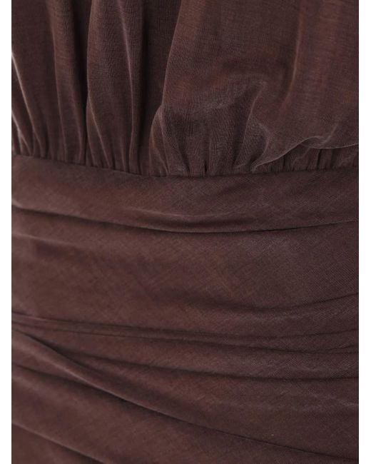 Robe Longue À Détail De Nœud Elisabetta Franchi en coloris Purple